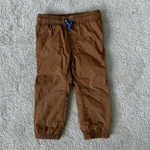 Carter's Brown Joggers with Blue Drawstring
